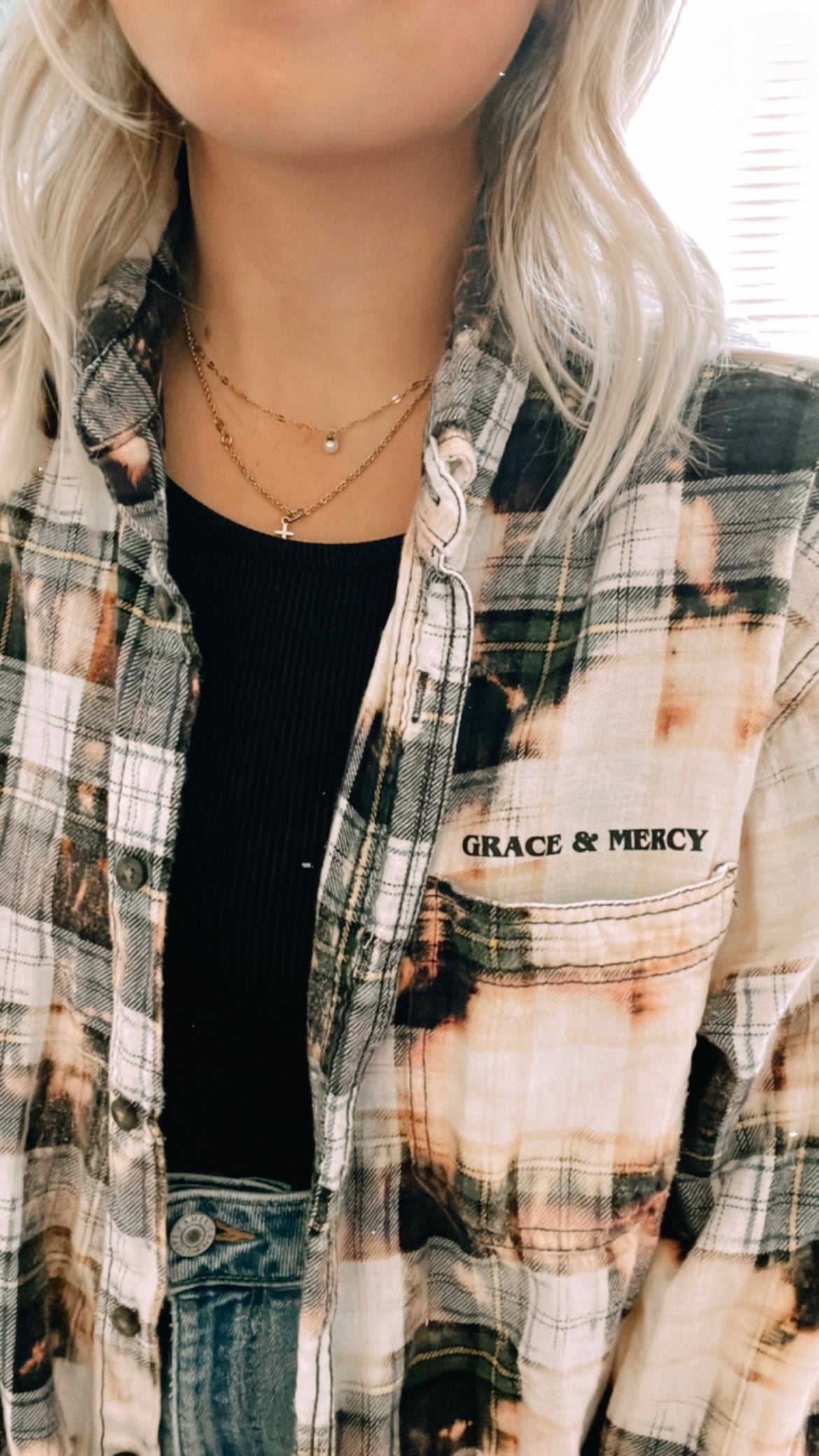 Grace & Mercy Bleached Flannel Men’s X LARGE