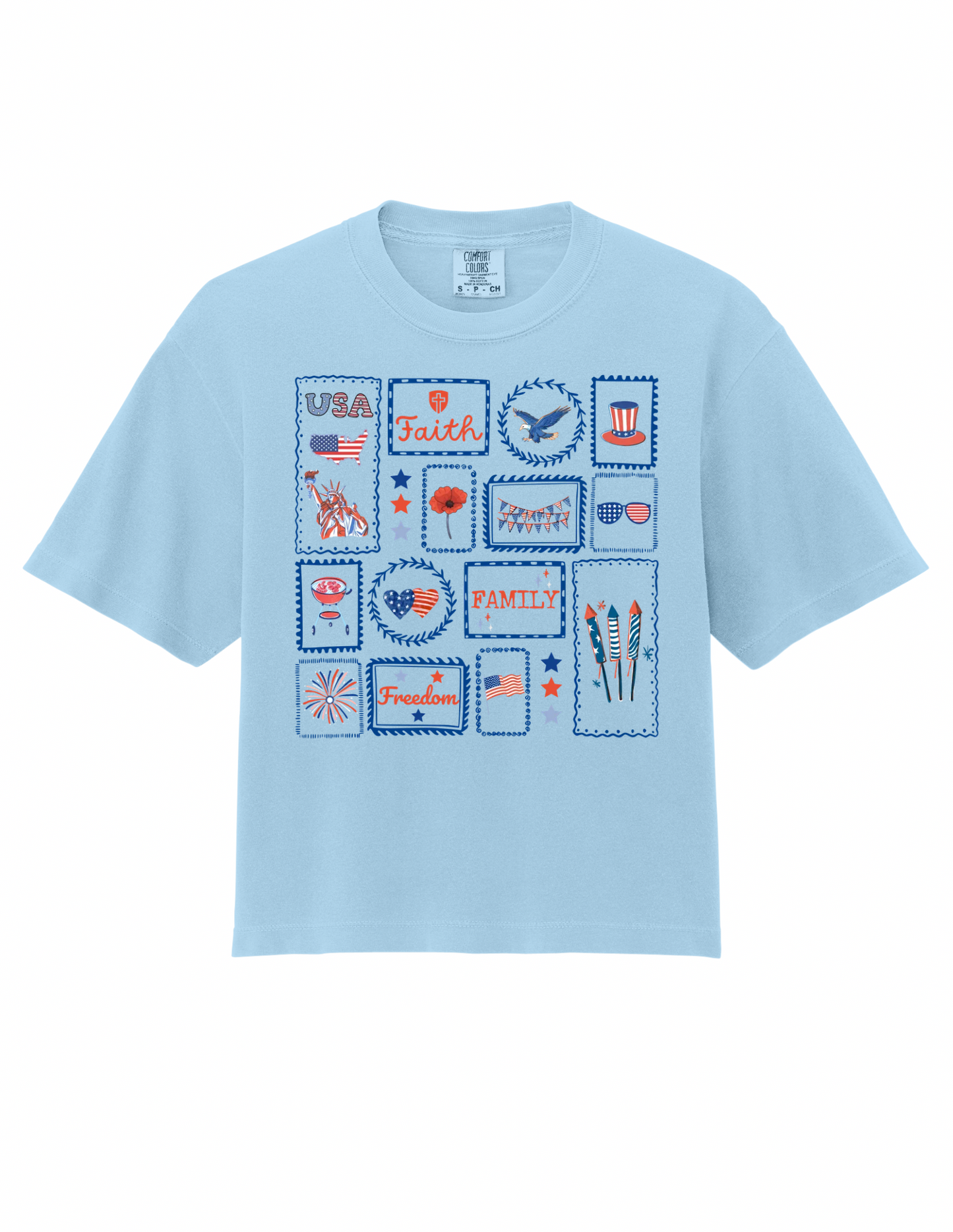 Faith, Family, Freedom stamp shirt