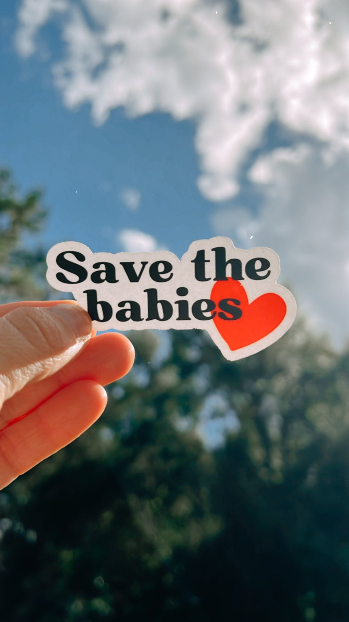 Save the babies sticker